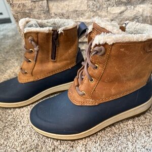 Sperry Top-Sider Saltwater Thinsulate Rain Boots Leather Uppers Women’s Size 6